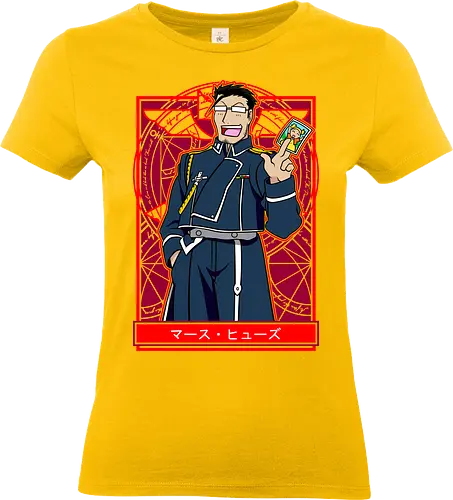 Maes Hughes Full Metal - fullmetal alchemist, maes hughes, amestris military, anime character, emotional anime moment, brotherhood anime, manga anime, japanese anime, anime art - Standard T-Shirt (Frauen)