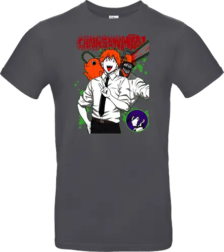Denji & Reze Chainsawman - Chainsaw, denji and reze, anime duo, dark romance anime, action manga, devil hunters, japanese anime, anime illustration, otaku style - Standard T-Shirt