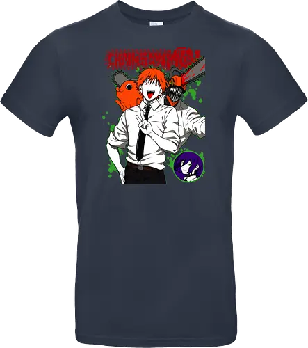 Denji & Reze Chainsawman - Chainsaw, denji and reze, anime duo, dark romance anime, action manga, devil hunters, japanese anime, anime illustration, otaku style - Standard T-Shirt
