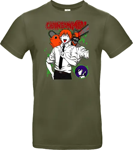 Denji & Reze Chainsawman - Chainsaw, denji and reze, anime duo, dark romance anime, action manga, devil hunters, japanese anime, anime illustration, otaku style - Standard T-Shirt