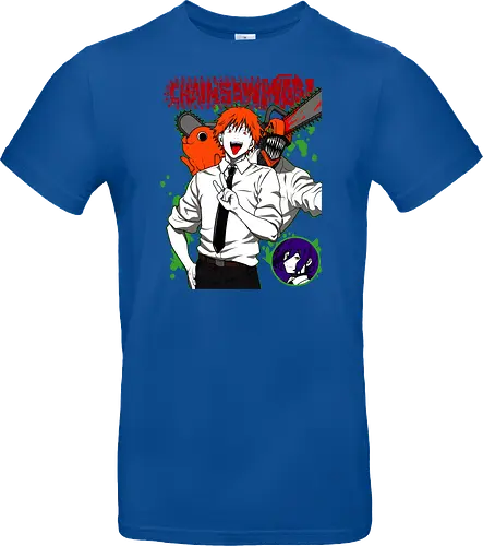 Denji & Reze Chainsawman - Chainsaw, denji and reze, anime duo, dark romance anime, action manga, devil hunters, japanese anime, anime illustration, otaku style - Standard T-Shirt