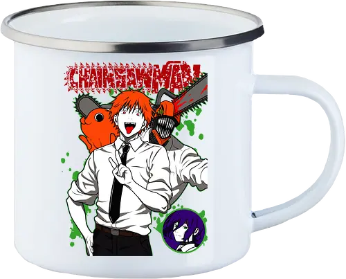 Denji & Reze Chainsawman - Chainsaw, denji and reze, anime duo, dark romance anime, action manga, devil hunters, japanese anime, anime illustration, otaku style - Emailletasse