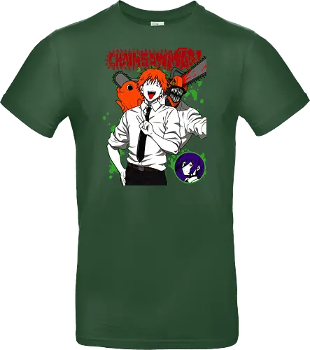 Denji & Reze Chainsawman - Chainsaw, denji and reze, anime duo, dark romance anime, action manga, devil hunters, japanese anime, anime illustration, otaku style - Standard T-Shirt
