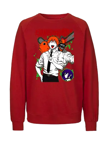 Denji & Reze Chainsawman - Chainsaw, denji and reze, anime duo, dark romance anime, action manga, devil hunters, japanese anime, anime illustration, otaku style - Fairtrade Sweatshirt