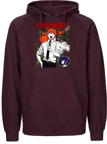 Denji & Reze Chainsawman - Chainsaw, denji and reze, anime duo, dark romance anime, action manga, devil hunters, japanese anime, anime illustration, otaku style - Fairtrade Hoodie