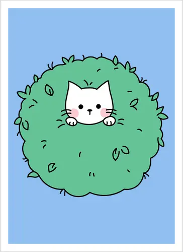 Gatito Lindo en un Arbusto