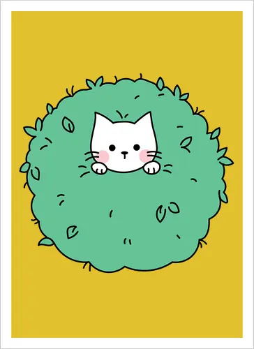 Gatito Lindo en un Arbusto