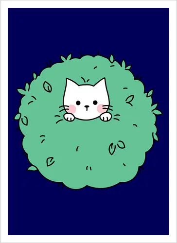 Gatito Lindo en un Arbusto