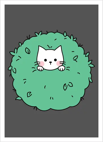 Gatito Lindo en un Arbusto