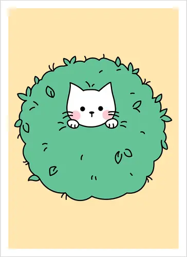 Gatito Lindo en un Arbusto