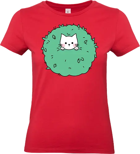 Gatito Lindo en un Arbusto - Gato, Animales, Gatito, Adorable, Gato Negro, Arbusto, Divertido, Gatos, Gatos Adorables, Mascotas - Standard T-Shirt (Frauen)