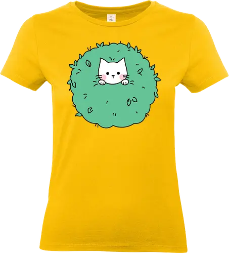 Gatito Lindo en un Arbusto - Gato, Animales, Gatito, Adorable, Gato Negro, Arbusto, Divertido, Gatos, Gatos Adorables, Mascotas - Standard T-Shirt (Frauen)