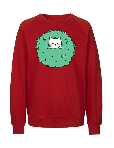 Gatito Lindo en un Arbusto - Gato, Animales, Gatito, Adorable, Gato Negro, Arbusto, Divertido, Gatos, Gatos Adorables, Mascotas - Fairtrade Sweatshirt
