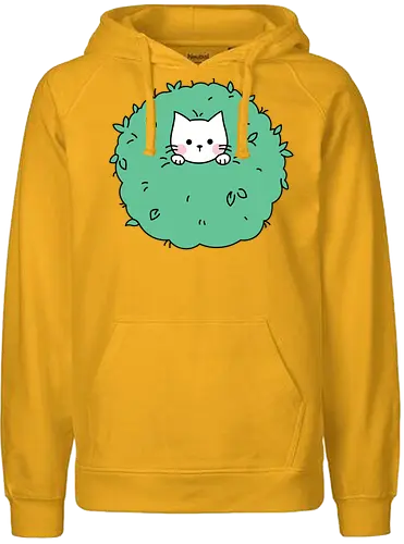 Gatito Lindo en un Arbusto - Gato, Animales, Gatito, Adorable, Gato Negro, Arbusto, Divertido, Gatos, Gatos Adorables, Mascotas - Fairtrade Hoodie
