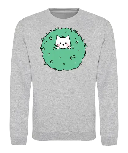 Gatito Lindo en un Arbusto - Gato, Animales, Gatito, Adorable, Gato Negro, Arbusto, Divertido, Gatos, Gatos Adorables, Mascotas - Sweatshirt