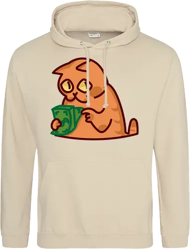 Gato contando dinero