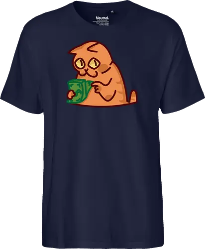 Gato contando dinero