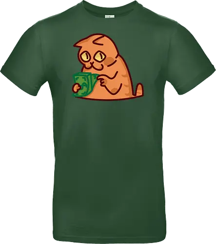 Gato contando dinero