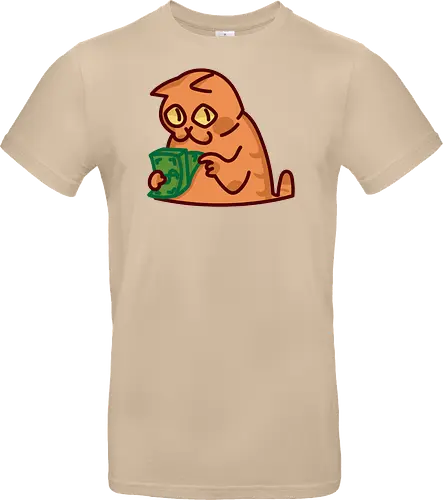 Gato contando dinero