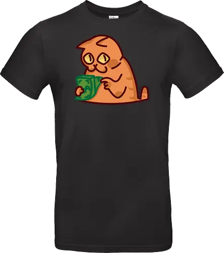 Gato contando dinero