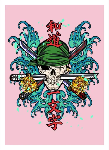 roronoa zoro skull tattoo