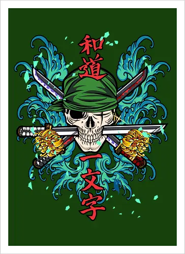 roronoa zoro skull tattoo