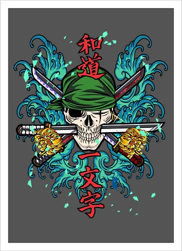 roronoa zoro skull tattoo