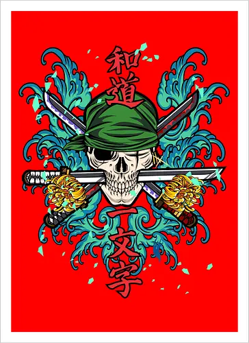 roronoa zoro skull tattoo