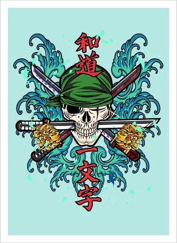 roronoa zoro skull tattoo