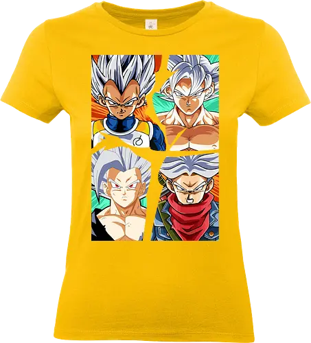 the four saiyan god - songoku, anime, manga, songohan, vegeta, trunks, supersaiyan, saiyan, ultrainstinct, Dragon - Standard T-Shirt (Frauen)