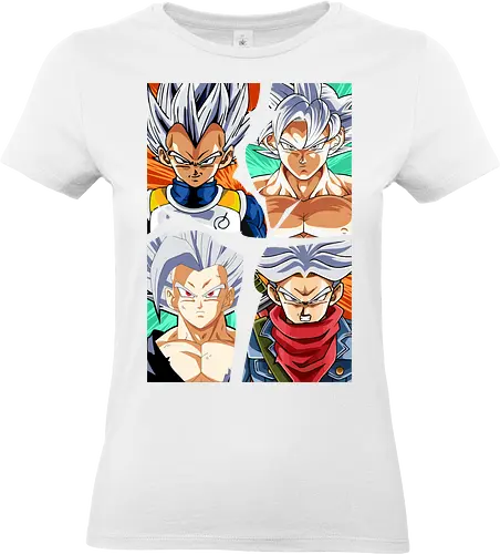 the four saiyan god - songoku, anime, manga, songohan, vegeta, trunks, supersaiyan, saiyan, ultrainstinct, Dragon - Standard T-Shirt (Frauen)