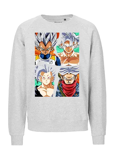 the four saiyan god - songoku, anime, manga, songohan, vegeta, trunks, supersaiyan, saiyan, ultrainstinct, Dragon - Fairtrade Sweatshirt