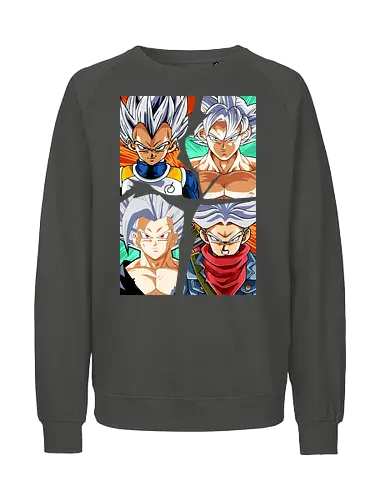 the four saiyan god - songoku, anime, manga, songohan, vegeta, trunks, supersaiyan, saiyan, ultrainstinct, Dragon - Fairtrade Sweatshirt