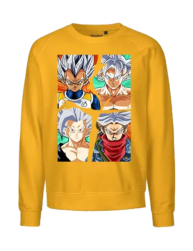 the four saiyan god - songoku, anime, manga, songohan, vegeta, trunks, supersaiyan, saiyan, ultrainstinct, Dragon - Fairtrade Sweatshirt
