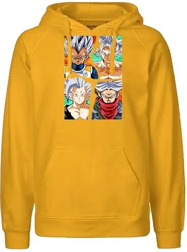 the four saiyan god - songoku, anime, manga, songohan, vegeta, trunks, supersaiyan, saiyan, ultrainstinct, Dragon - Fairtrade Hoodie