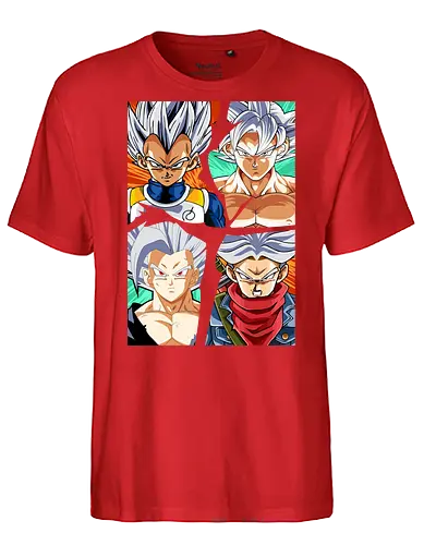 the four saiyan god - songoku, anime, manga, songohan, vegeta, trunks, supersaiyan, saiyan, ultrainstinct, Dragon - Fairtrade T-Shirt