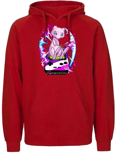 lucky gacha mew  - anime, manga, Pocket, mew, legend, cute, funny, videogame, game, retro, vintage, monster - Fairtrade Hoodie