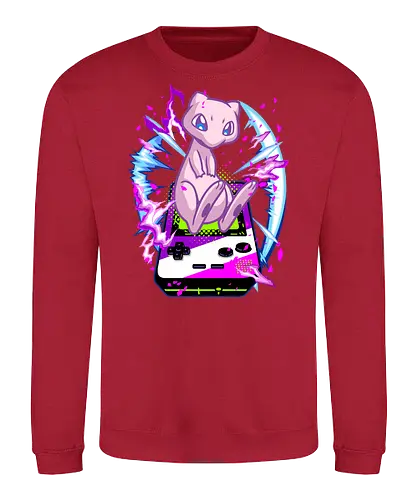 lucky gacha mew  - anime, manga, Pocket, mew, legend, cute, funny, videogame, game, retro, vintage, monster - Sweatshirt