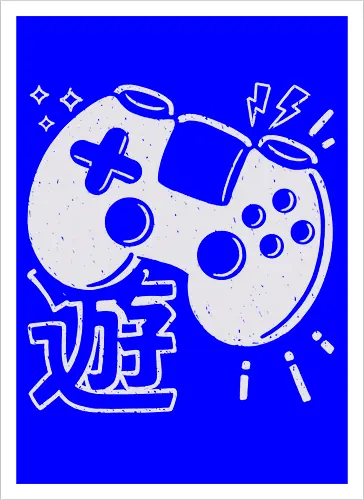 90s Gaming Controller Monochrome