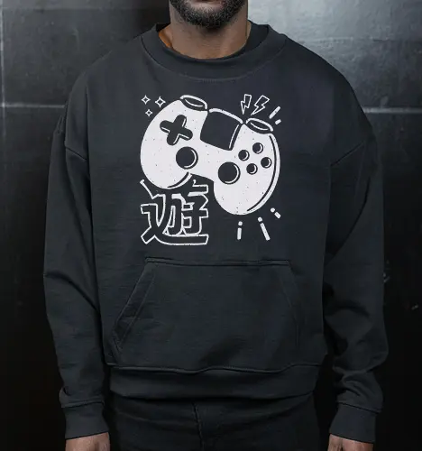 90s Gaming Controller Monochrome