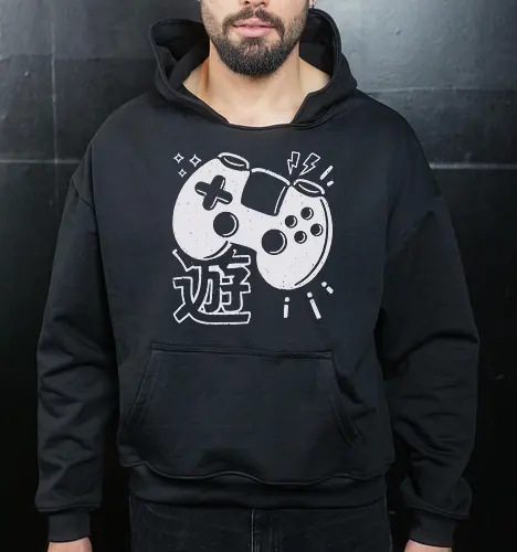 90s Gaming Controller Monochrome