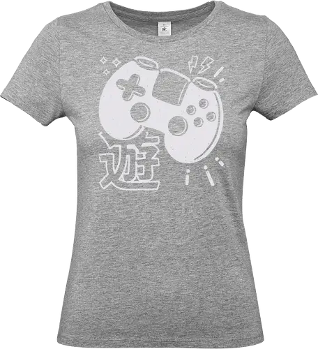 90s Gaming Controller Monochrome - joystick, gaming controller, arcade, retro, 8 bit, gamer, vintage, old school, 90s, video game, monochrome, love, geek, aesthetic, xmorfina - Standard T-Shirt (Frauen)