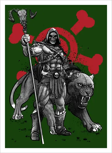 Evil lord of destruction and panther sumi e