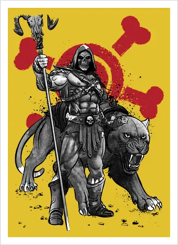 Evil lord of destruction and panther sumi e