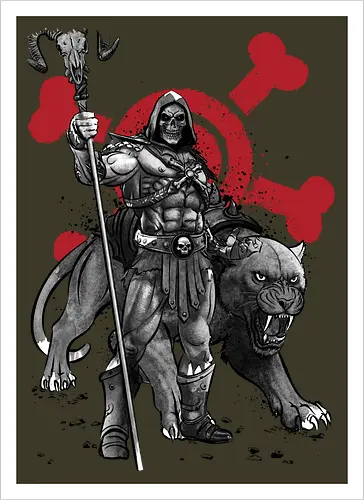 Evil lord of destruction and panther sumi e