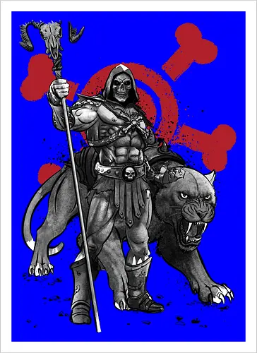 Evil lord of destruction and panther sumi e