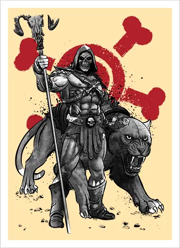 Evil lord of destruction and panther sumi e