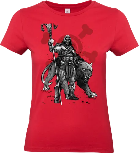 Evil lord of destruction and panther sumi e - he man, skeletor, castle grayskull, retro, animation, sumi e, japanese art, 80s cartoons, 90s, movies, fantasy - Standard T-Shirt (Frauen)