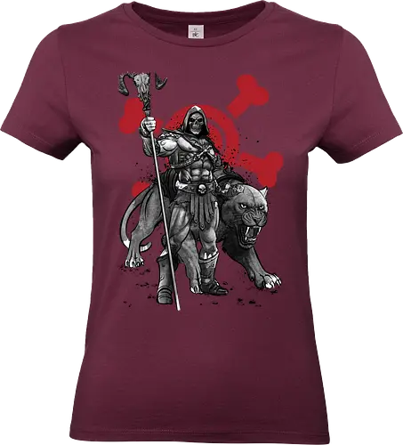 Evil lord of destruction and panther sumi e - he man, skeletor, castle grayskull, retro, animation, sumi e, japanese art, 80s cartoons, 90s, movies, fantasy - Standard T-Shirt (Frauen)