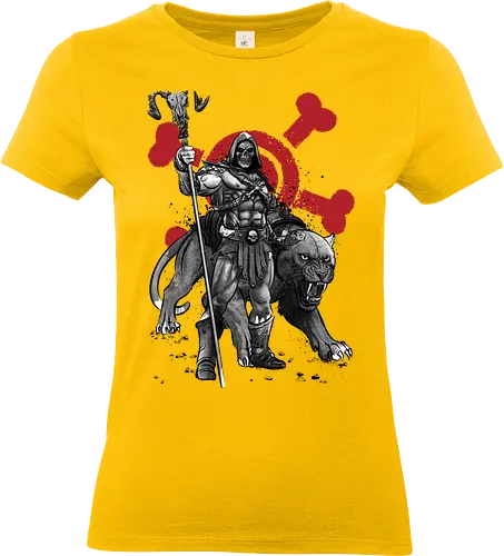 Evil lord of destruction and panther sumi e - he man, skeletor, castle grayskull, retro, animation, sumi e, japanese art, 80s cartoons, 90s, movies, fantasy - Standard T-Shirt (Frauen)